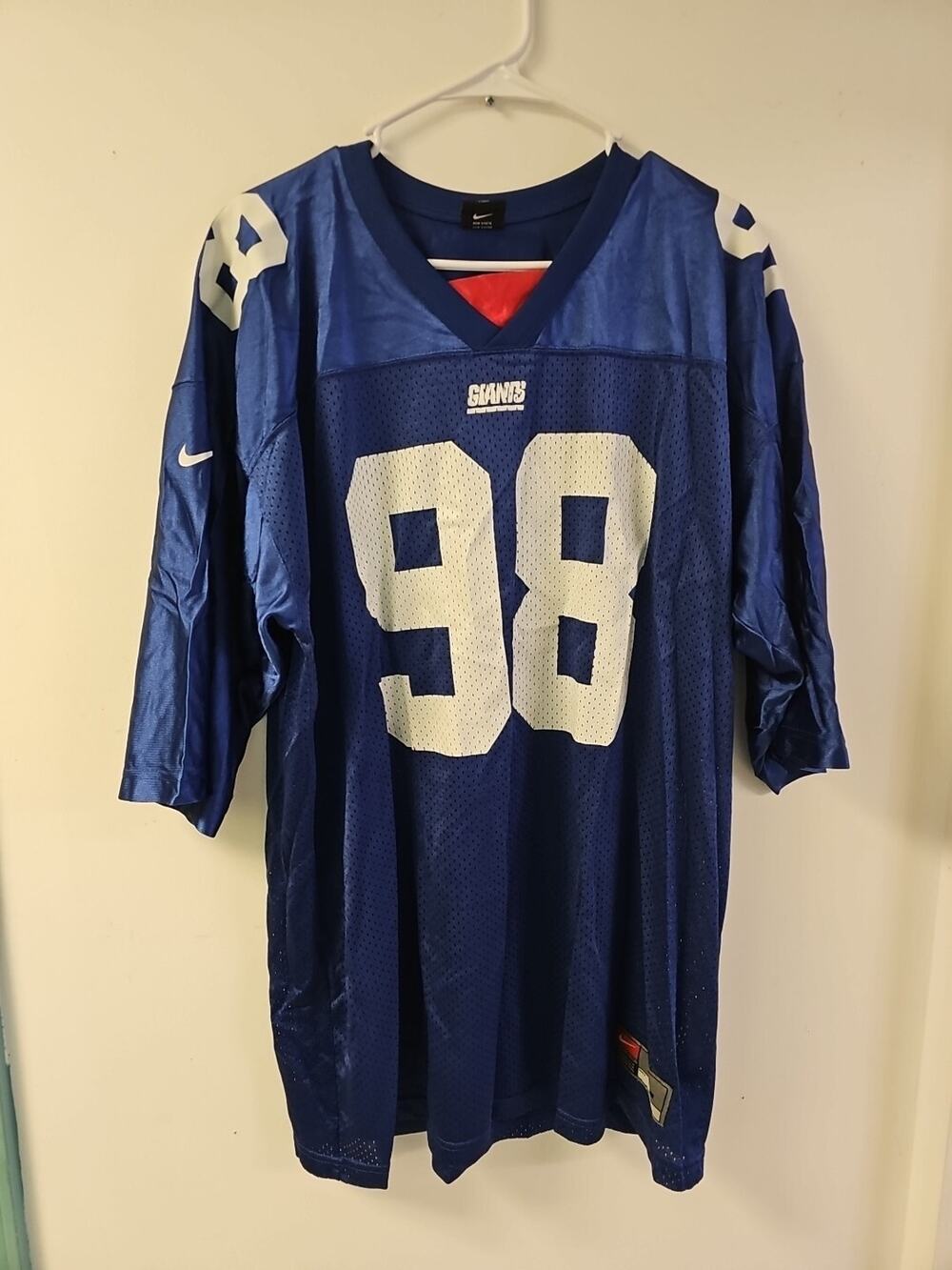 Jessie Armstead #98 New York Giants NIKE TEAM NFL Football Jersey Men's Size XL